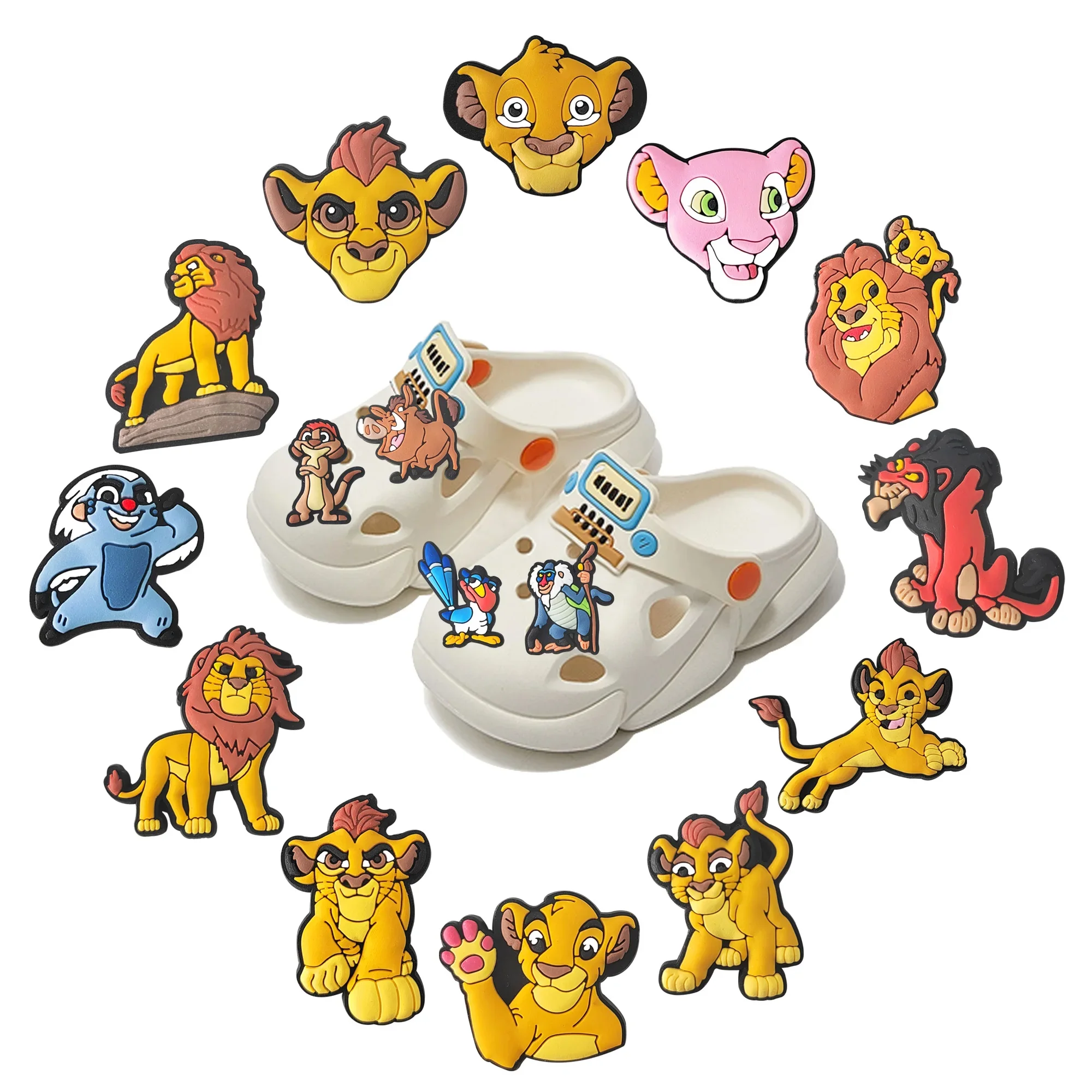 16PCS Disney The Lion King Simba Shoe Charm Mix Wholesale PVC Decoration DIY Cartoon Detachable Waterproof To Clog Bag Xmas Gift
16PCS Disney The Lion King Simba Shoe Charm Mix Wholesale PVC Decoration DIY Cartoon Detachable Waterproof To Clog Bag Xmas Gift