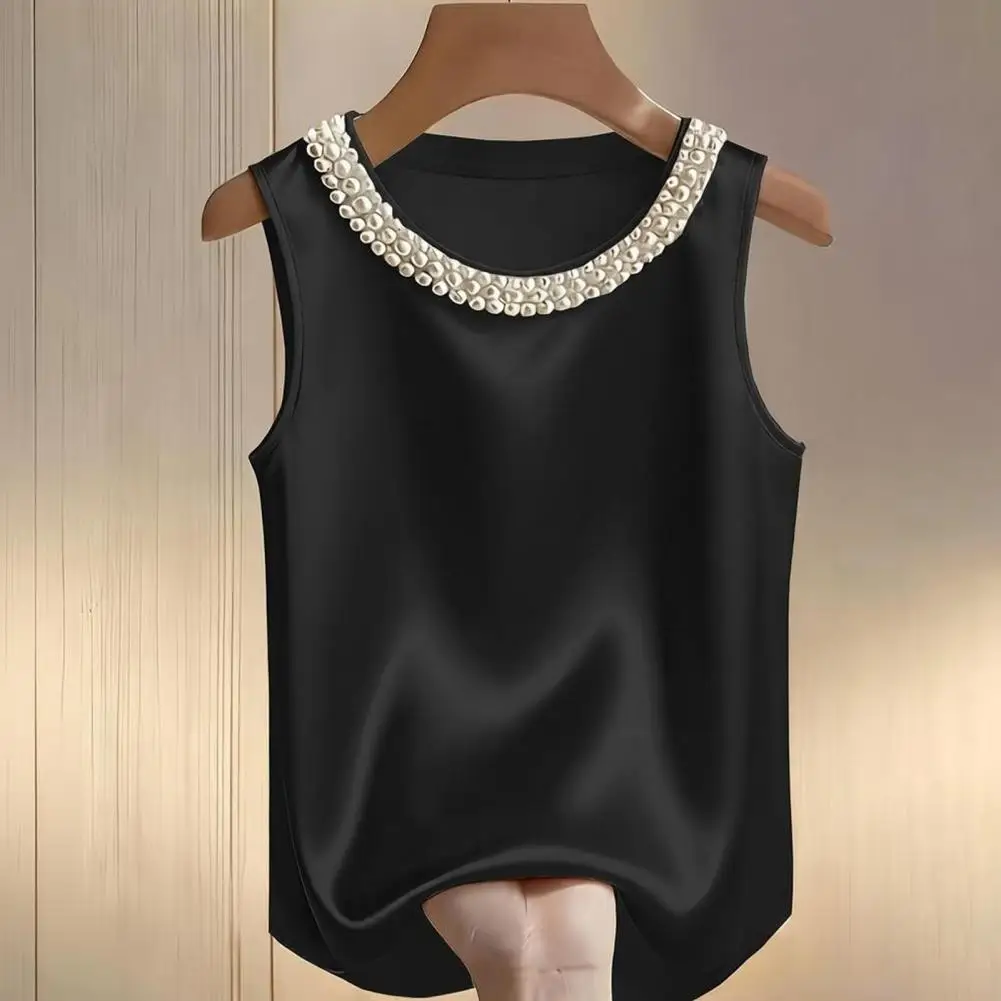 Шелковистый женский жилет из атласа с воротником из искусственного жемчуга, свободного кроя, летняя блузка, элегантная одежда для женщин, подходящая для официальных и полоформальных мероприятий.
Шелковистый женский жилет из атласа с воротником из искусственного жемчуга, свободного кроя, летняя блузка, элегантная одежда для женщин, подходящая для официальных и полоформальных мероприятий.