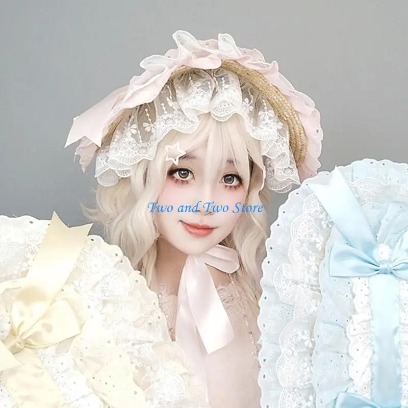 HX6F Traditional Straw Bonnet Hat Soft Comfortable Flat Hat with Lace Bowknot Design For Women Daily Use and Formal Occasion
HX6F Traditional Straw Bonnet Hat Soft Comfortable Flat Hat with Lace Bowknot Design For Women Daily Use and Formal Occasion
