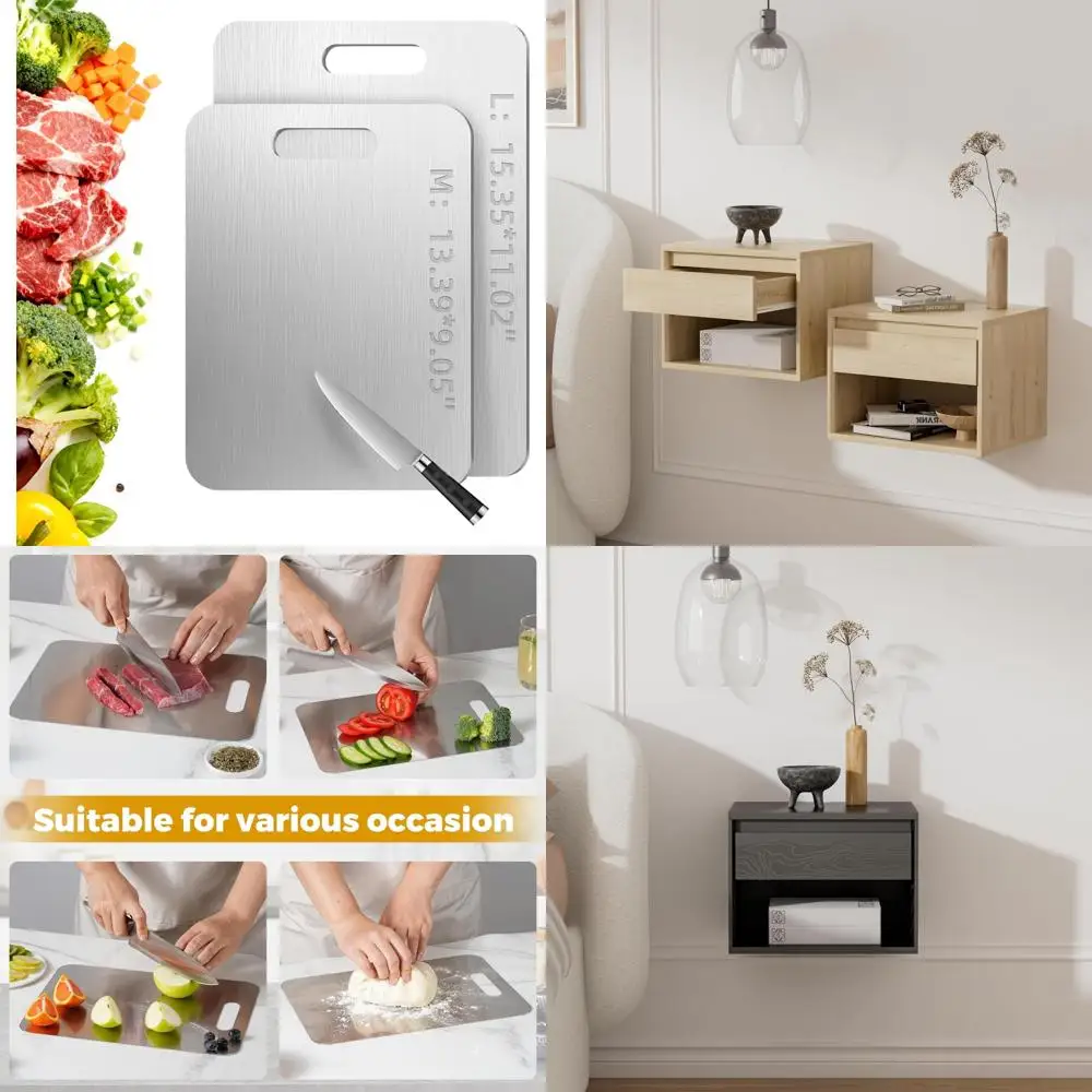 Pure Titanium Double-Sided Kitchen Cutting Board for Vegetables, Durable and Hygienic M-Size Cutting Surface
Pure Titanium Double-Sided Kitchen Cutting Board for Vegetables, Durable and Hygienic M-Size Cutting Surface