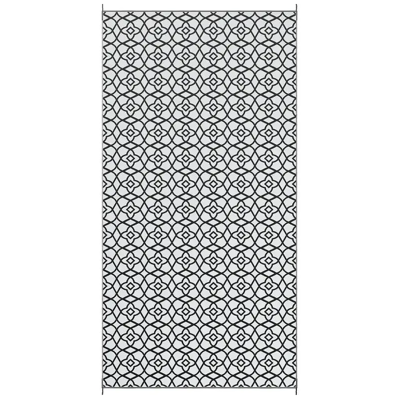 Outsunny Reversible Outdoor Rug Carpet RV Camping Rugs with Carry Bag, 9' x 18', Black & White Clover
Outsunny Reversible Outdoor Rug Carpet RV Camping Rugs with Carry Bag, 9' x 18', Black & White Clover