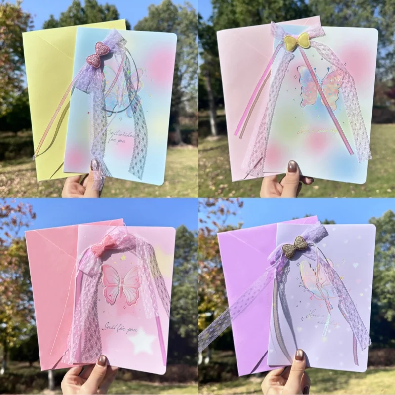 1/4Pcs Butterfly Greenhouse Greeting Card: Lace Bow Accents, Intricate 3D Butterfly Design, Birthday Greeting Card
1/4Pcs Butterfly Greenhouse Greeting Card: Lace Bow Accents, Intricate 3D Butterfly Design, Birthday Greeting Card