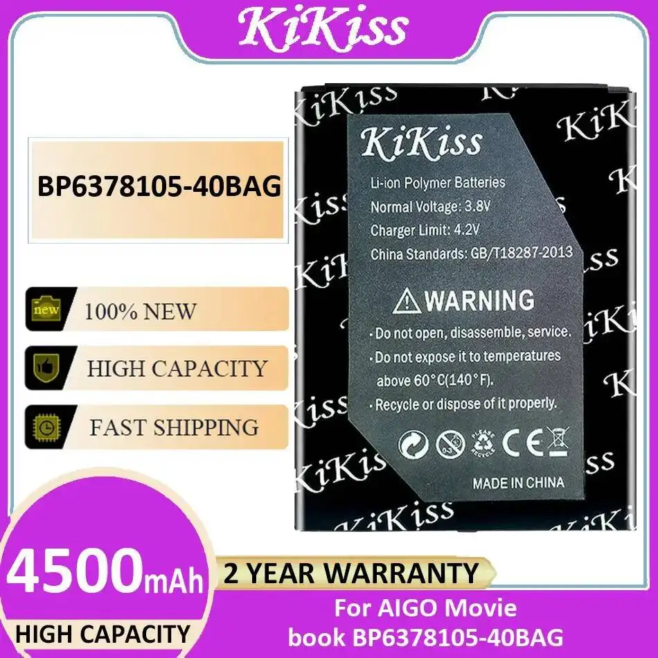 Долговечный аккумулятор для кинокниги высокой емкости 4500 мАч для Aigo BP6378105-40BAG
Долговечный аккумулятор для кинокниги высокой емкости 4500 мАч для Aigo BP6378105-40BAG