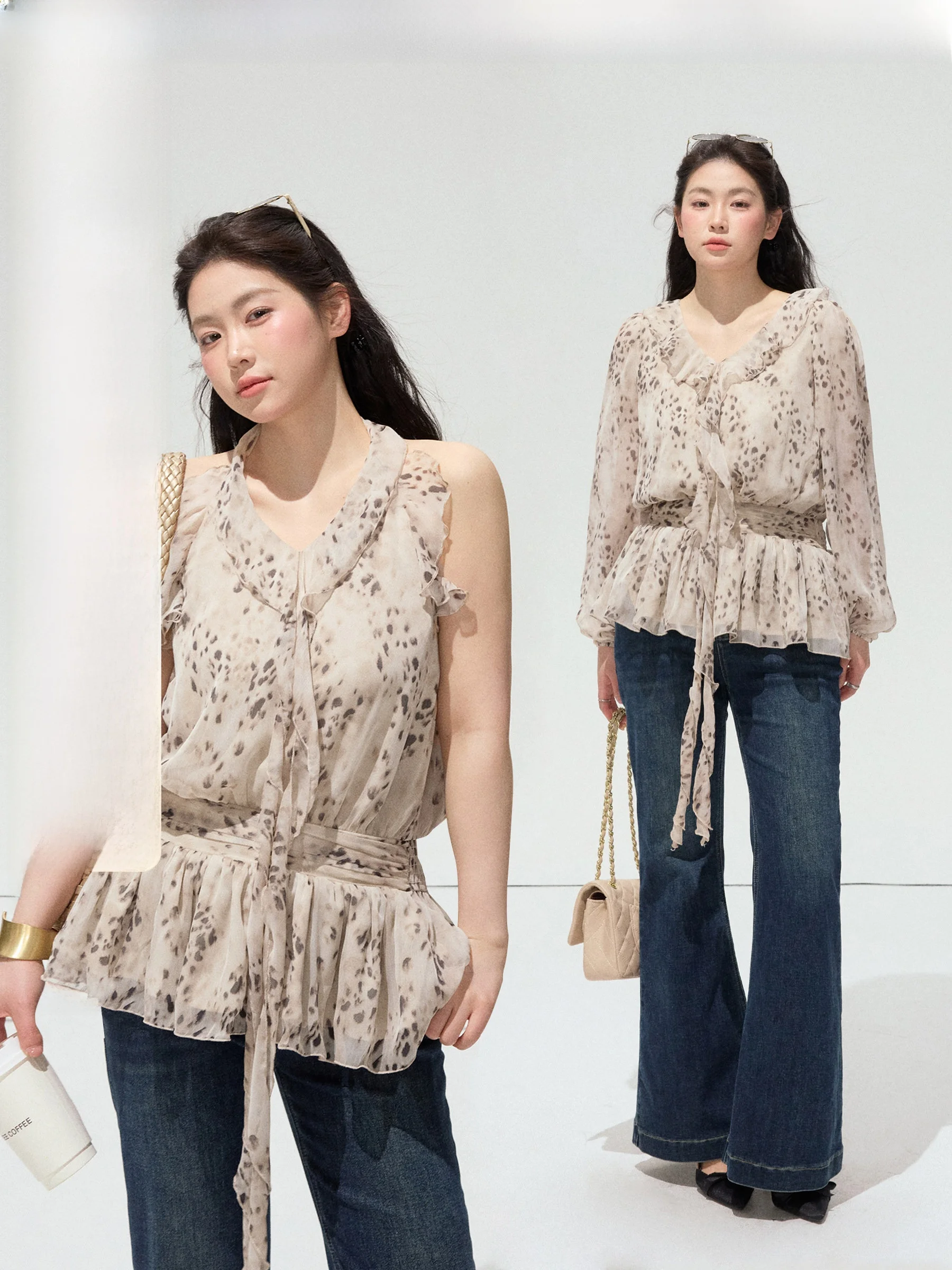 JULULOOK Studio Dark Rock plus Size Leopard Print Sash Waist in And Long Sleeve Shirt Women's Loose Fit V Neck Polyester Spring
JULULOOK Studio Dark Rock plus Size Leopard Print Sash Waist in And Long Sleeve Shirt Women's Loose Fit V Neck Polyester Spring