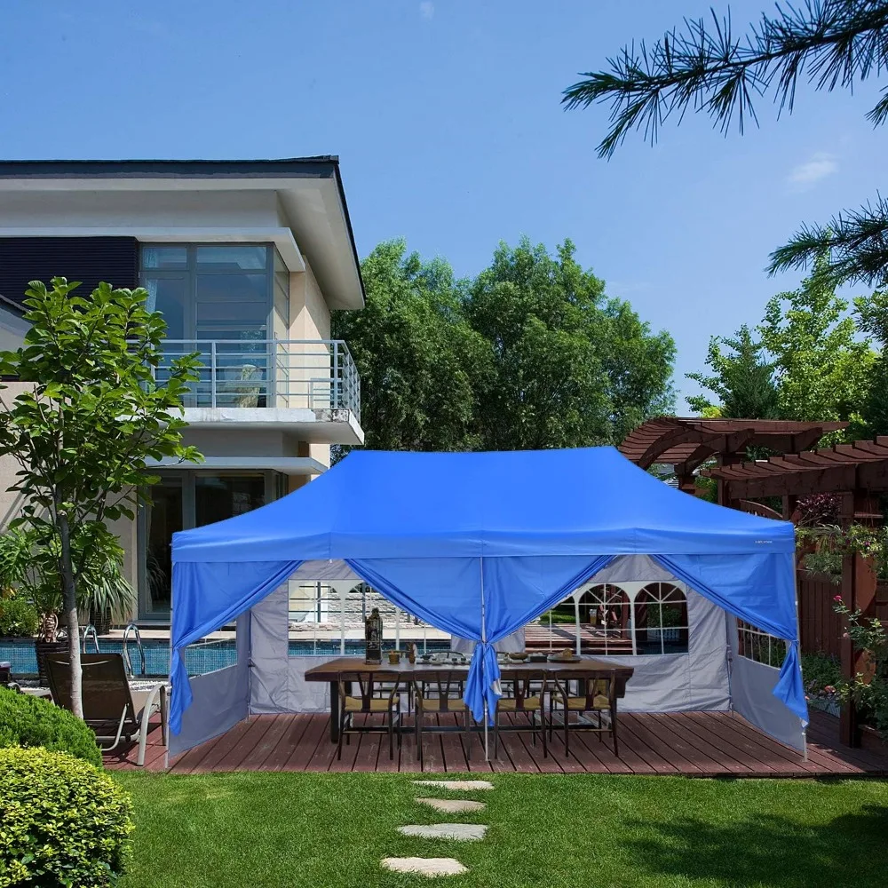 10x20 Ft Wedding Party Canopy Tent Pop up Instant Gazebo with Removable Sidewalls and Windows Blue
10x20 Ft Wedding Party Canopy Tent Pop up Instant Gazebo with Removable Sidewalls and Windows Blue