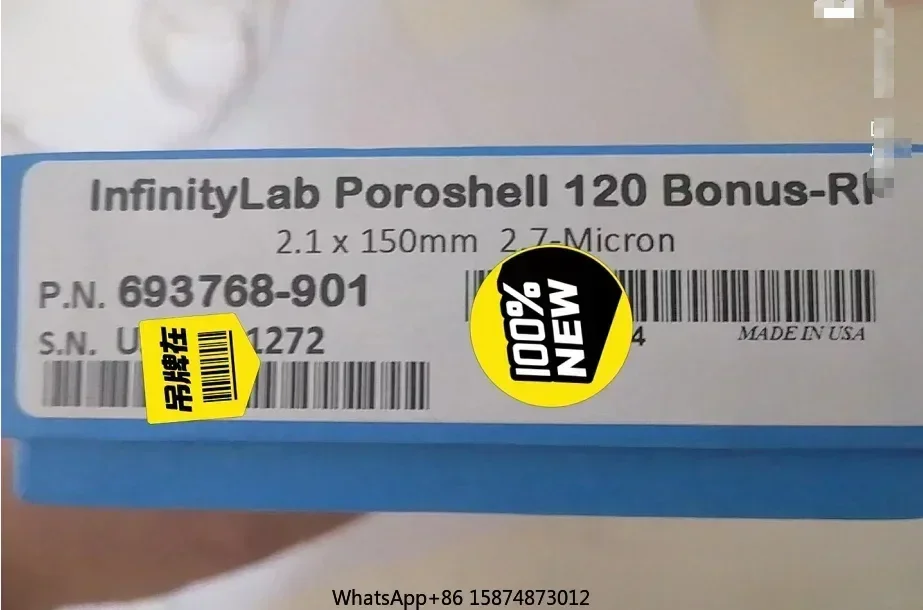 Agilent Column 693768-901 InfinityLab Poroshell 120 Bonus-RP 2.1x150mm 2.7-Micron
Agilent Column 693768-901 InfinityLab Poroshell 120 Bonus-RP 2.1x150mm 2.7-Micron