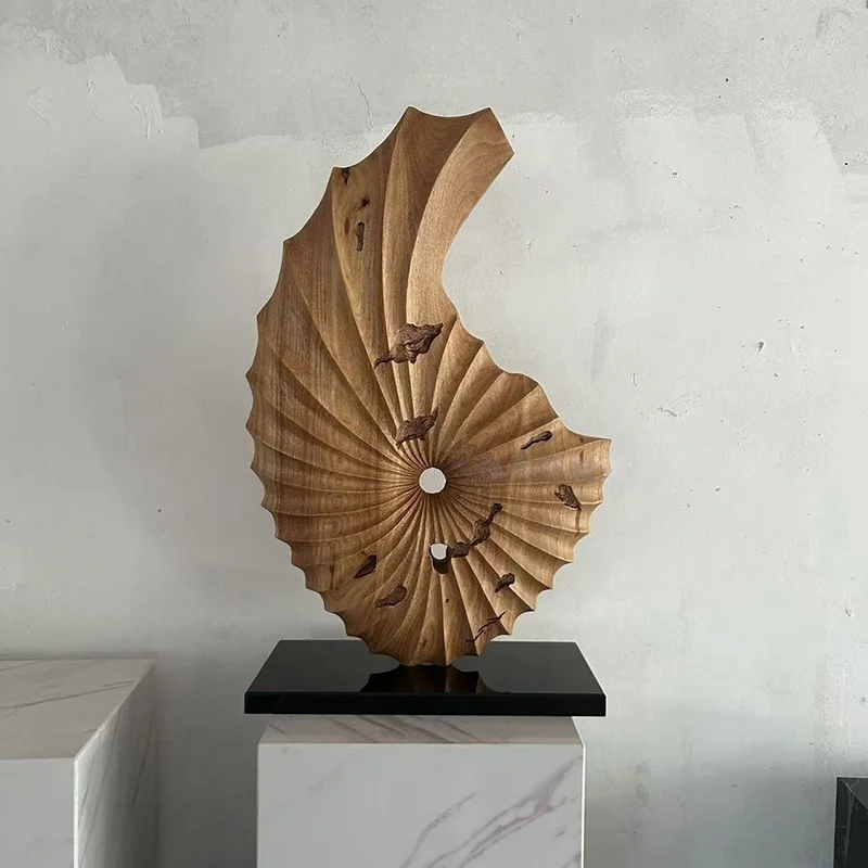 Wooden Abstract Creative Conch Shape Sculpture Handmade Tabletop Decoration Interior Ornament
Wooden Abstract Creative Conch Shape Sculpture Handmade Tabletop Decoration Interior Ornament