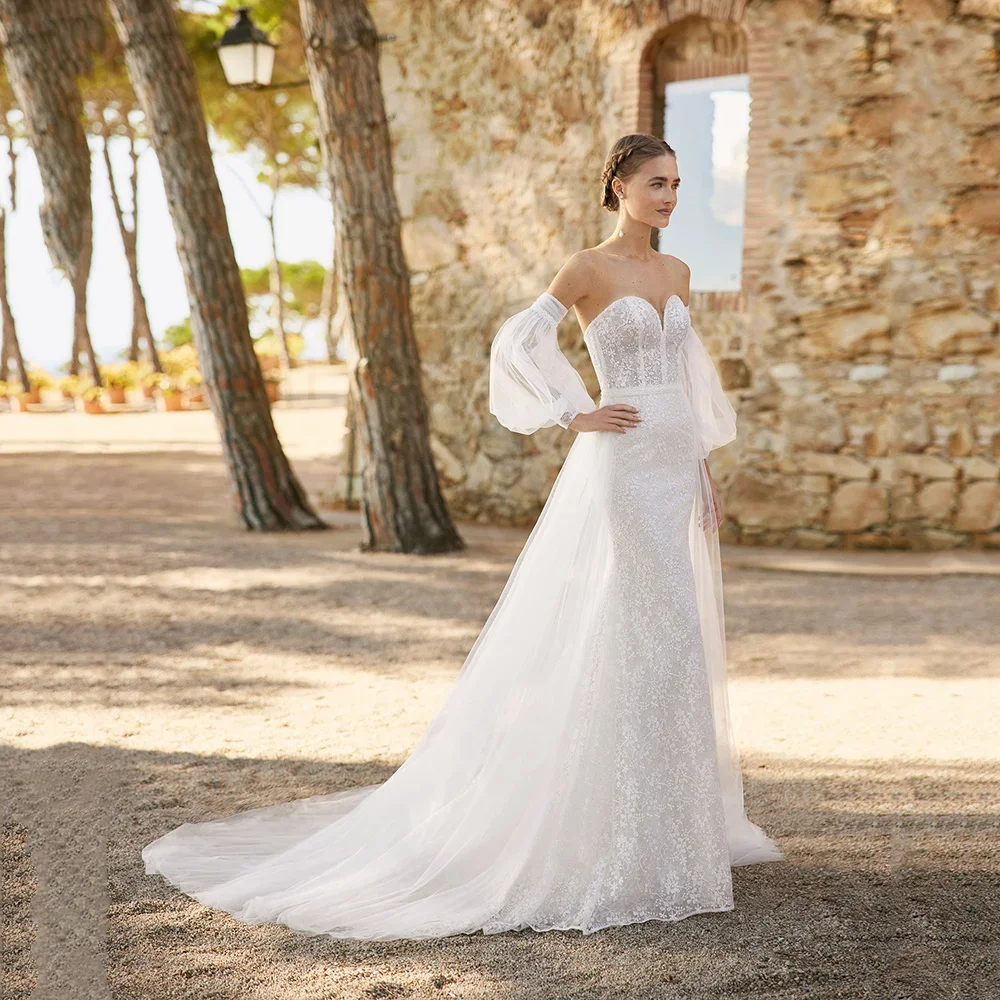 Элегантное свадебное платье русалки на заказ, кружевные свадебные платья с открытыми плечами и рукавами, платья невесты, свадебные платья с вырезом в форме сердца
Элегантное свадебное платье русалки на заказ, кружевные свадебные платья с открытыми плечами и рукавами, платья невесты, свадебные платья с вырезом в форме сердца