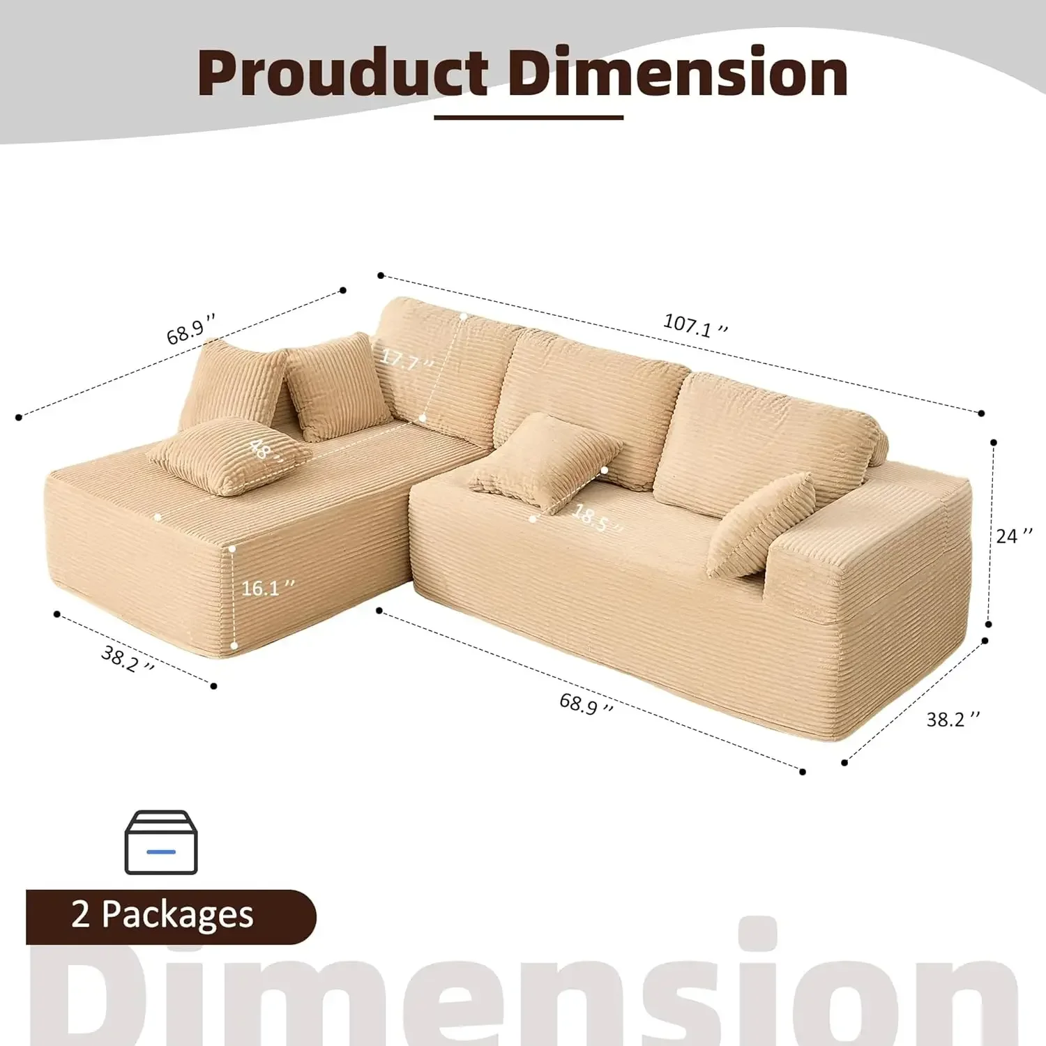 Бестселлер: модульный секционный диван-облако длиной 107 дюймов для гостиной, готовый к использованию, из вельветовой ткани.
Бестселлер: модульный секционный диван-облако длиной 107 дюймов для гостиной, готовый к использованию, из вельветовой ткани.