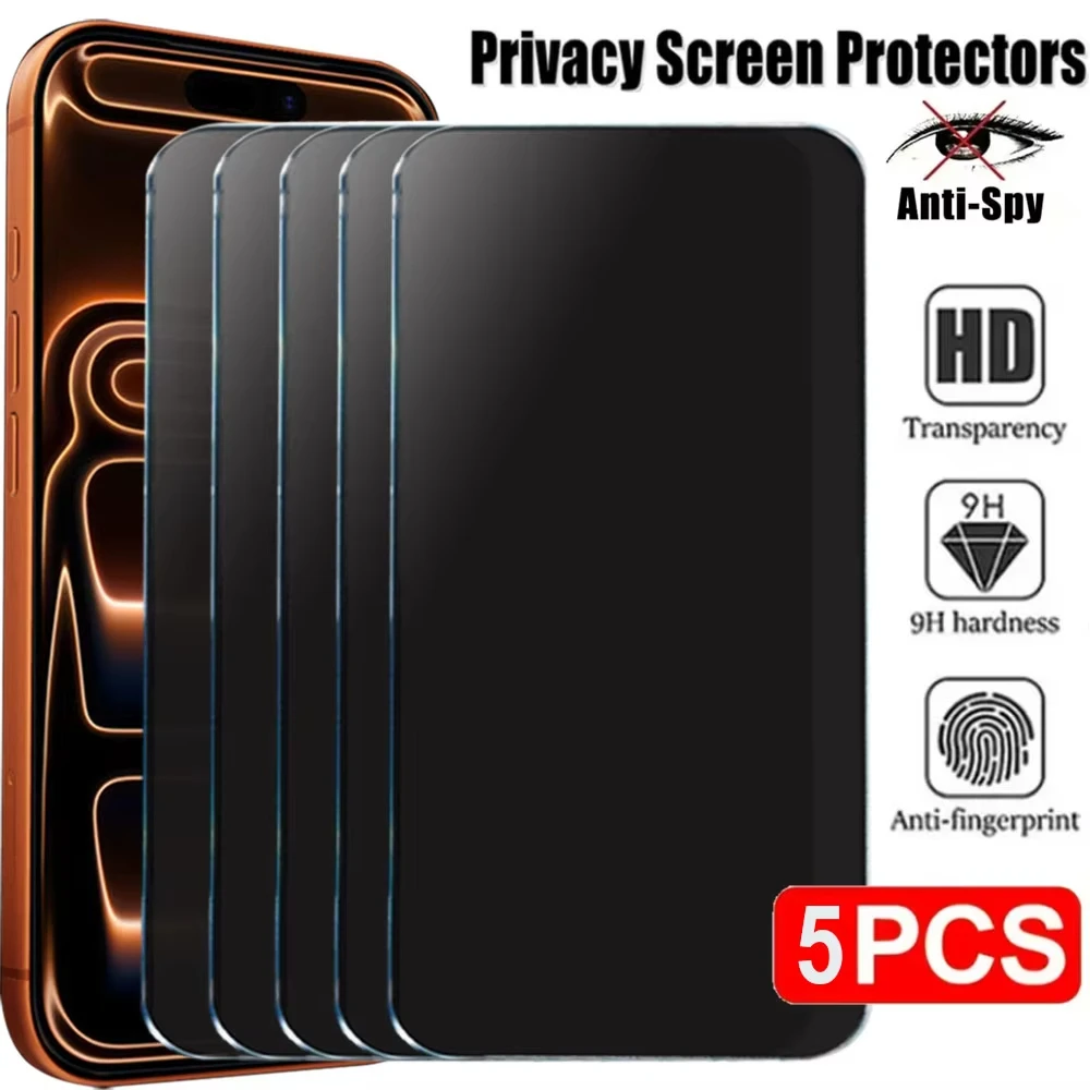 5PCS Privacy Screen Protectors For iPhone 17 Pro 16 11 12 13 14 15 Pro Max Plus Anti Spy Tempered Glass For iPhone Air 17e 16e
5PCS Privacy Screen Protectors For iPhone 17 Pro 16 11 12 13 14 15 Pro Max Plus Anti Spy Tempered Glass For iPhone Air 17e 16e