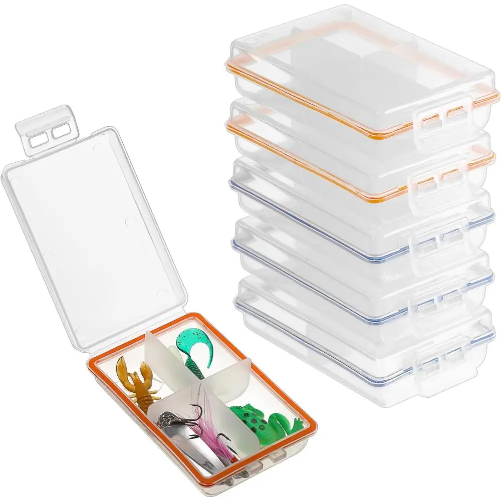 Набор из 6 прозрачных мини-коробок-органайзеров для рыболовных снастей с 4 отделениями и разделителями для хранения приманок
Набор из 6 прозрачных мини-коробок-органайзеров для рыболовных снастей с 4 отделениями и разделителями для хранения приманок