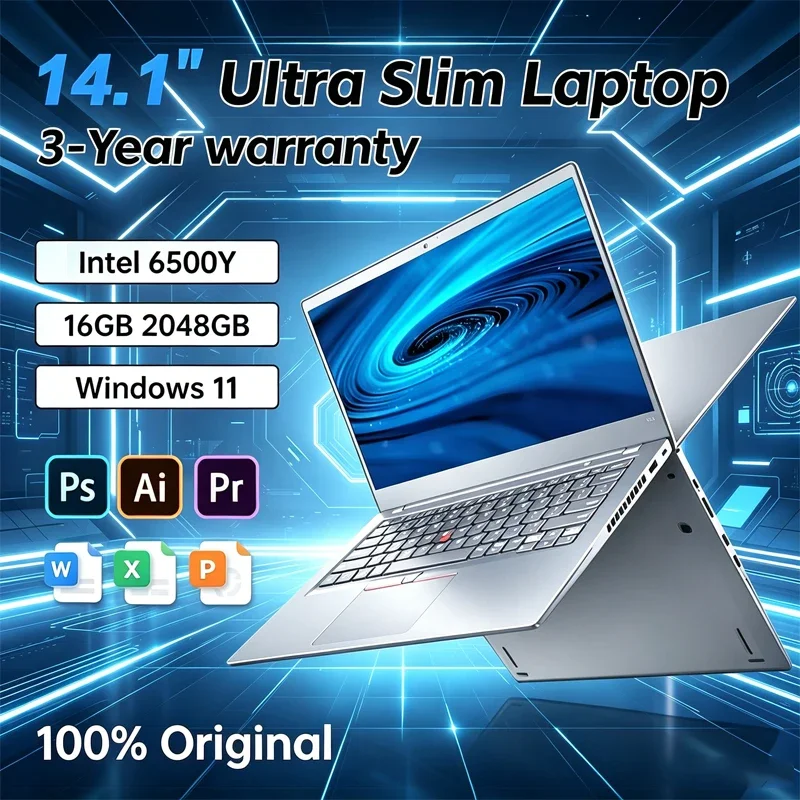 Lightweight 14.1 Laptop Intel 6500Y 32GB RAM 2TB SSD 5000mAh Windows 11 Backlit Keyboard Fingerprint for Business & Gaming
Lightweight 14.1 Laptop Intel 6500Y 32GB RAM 2TB SSD 5000mAh Windows 11 Backlit Keyboard Fingerprint for Business & Gaming