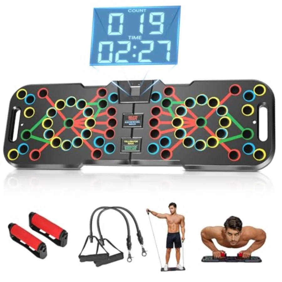 Push Up Board with Automatic Count Timer 41 Push Up Bar Updated Foam Handles Portable Home Workout Equipment Push Up Strength T
Push Up Board with Automatic Count Timer 41 Push Up Bar Updated Foam Handles Portable Home Workout Equipment Push Up Strength T