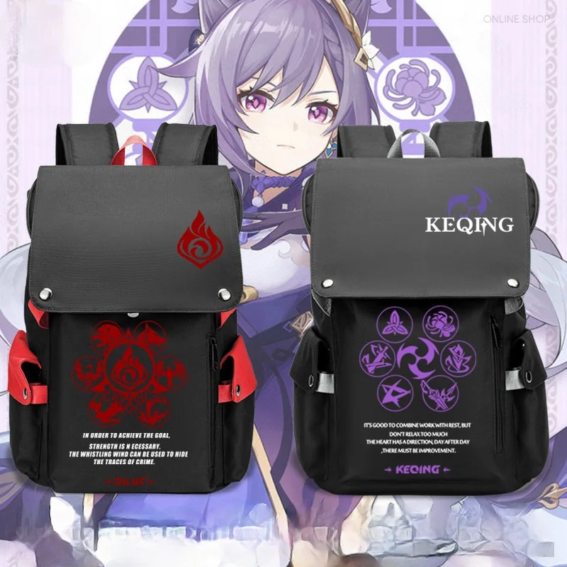 Game Genshin Impact Keqing Klee Cosplay Unisex Students School USB Charging Port Large Capacity Bags Laptop Travel Gifts
Game Genshin Impact Keqing Klee Cosplay Unisex Students School USB Charging Port Large Capacity Bags Laptop Travel Gifts