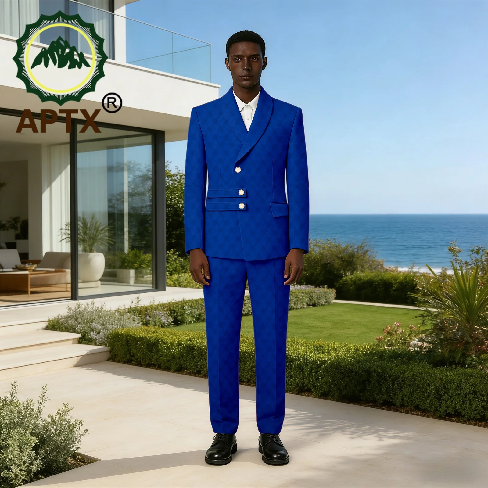 African Men's Royal Blue Single Breasted Suit 2 Piece Slim Fit Formal Business Wedding Tuxedo Set 2616042
African Men's Royal Blue Single Breasted Suit 2 Piece Slim Fit Formal Business Wedding Tuxedo Set 2616042