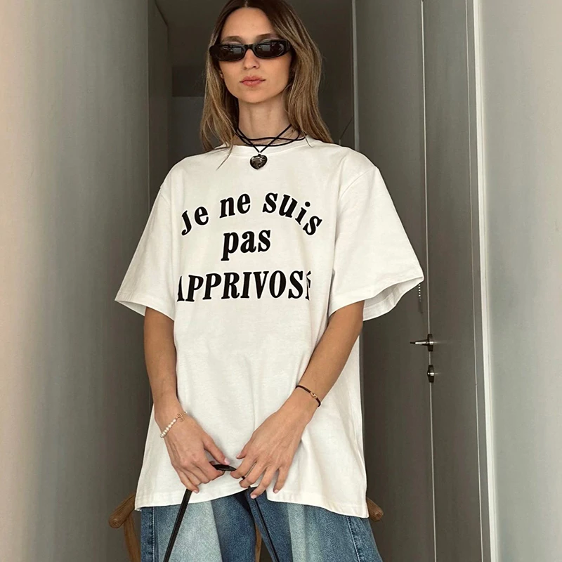 Fashion Letter Print Tops Tees Female Casual Y2K Streetwear Summer Women Cotton O-neck T-Shirt Clothing Tees
Fashion Letter Print Tops Tees Female Casual Y2K Streetwear Summer Women Cotton O-neck T-Shirt Clothing Tees