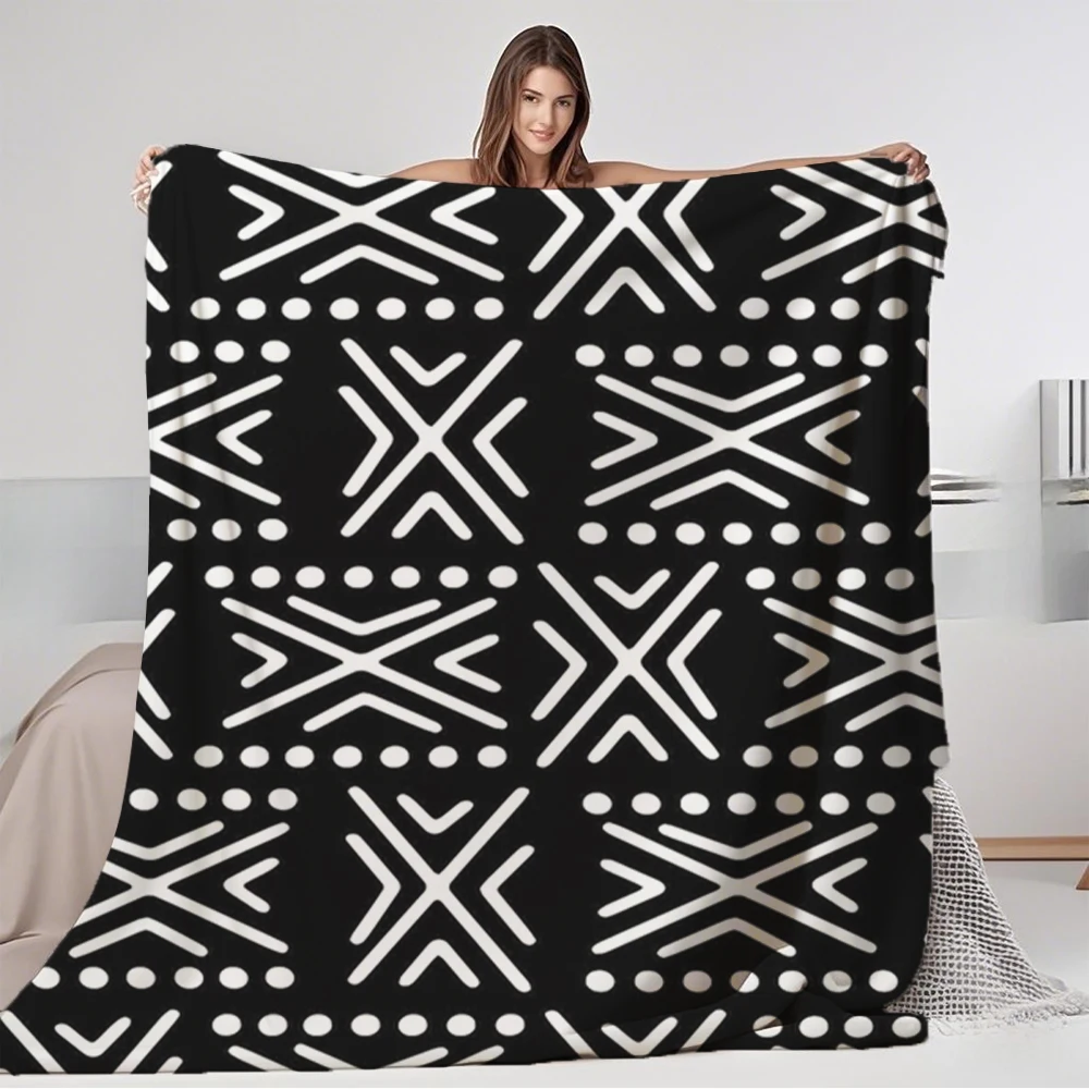 Hypoallergenic Flannel Blanket Black Bogolan African Fabric Art Deco Design Thermal Blanket Premium Bedding Moisture-wicking
Hypoallergenic Flannel Blanket Black Bogolan African Fabric Art Deco Design Thermal Blanket Premium Bedding Moisture-wicking