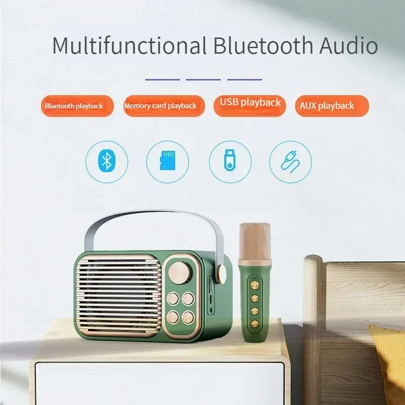 Portable Wireless Karaoke Machine Cute ABS Bluetooth Music Player Toy Waterproof Wireless Speaker Home Family Singing Machine
Portable Wireless Karaoke Machine Cute ABS Bluetooth Music Player Toy Waterproof Wireless Speaker Home Family Singing Machine