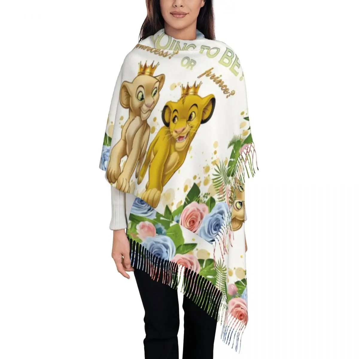 Custom Cartoon Lion King Simba Tassel Scarf Women Soft Shawls Wraps Ladies Winter Fall Scarves
Custom Cartoon Lion King Simba Tassel Scarf Women Soft Shawls Wraps Ladies Winter Fall Scarves