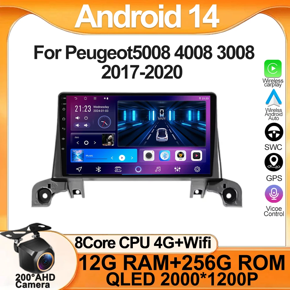 Car Radio Android 14 For Peugeot5008 4008 3008 2017-2020 Intelligent Car Systems Touch Screen GPS Navigation No 2din DVD RDS
Car Radio Android 14 For Peugeot5008 4008 3008 2017-2020 Intelligent Car Systems Touch Screen GPS Navigation No 2din DVD RDS