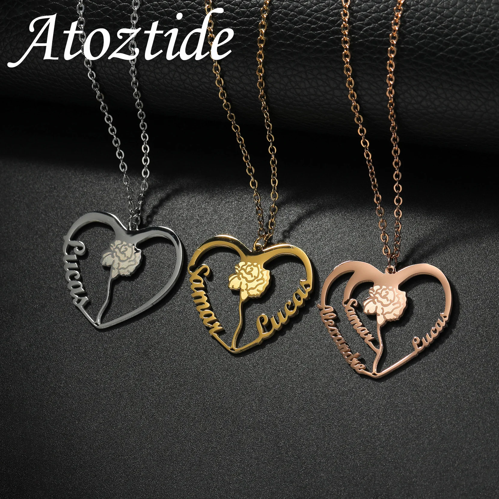 Atoztide Custom Multiple Names Necklace for Women Stainless Steel Jewelry Flower Pendant Choker Chain Personalized Birthday Gift
Atoztide Custom Multiple Names Necklace for Women Stainless Steel Jewelry Flower Pendant Choker Chain Personalized Birthday Gift