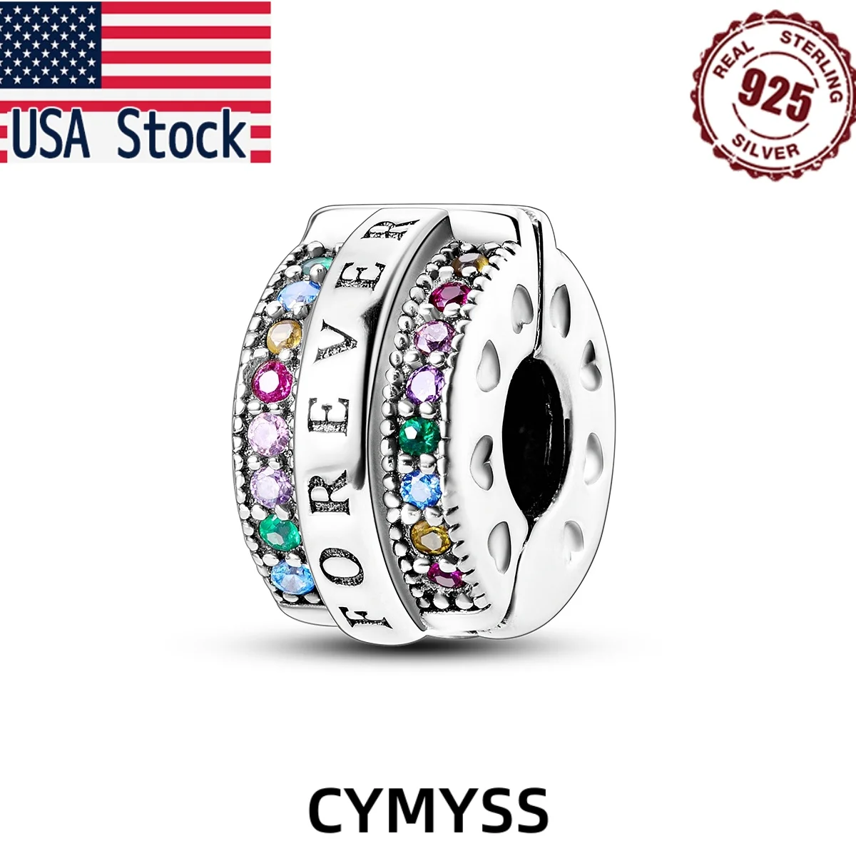 CYMYSS 2025 New S925 Sterling Silver Zircon FOREVER Colourful Stopper Beads Fine Jewellery Birthday Gift Women Charms
CYMYSS 2025 New S925 Sterling Silver Zircon FOREVER Colourful Stopper Beads Fine Jewellery Birthday Gift Women Charms