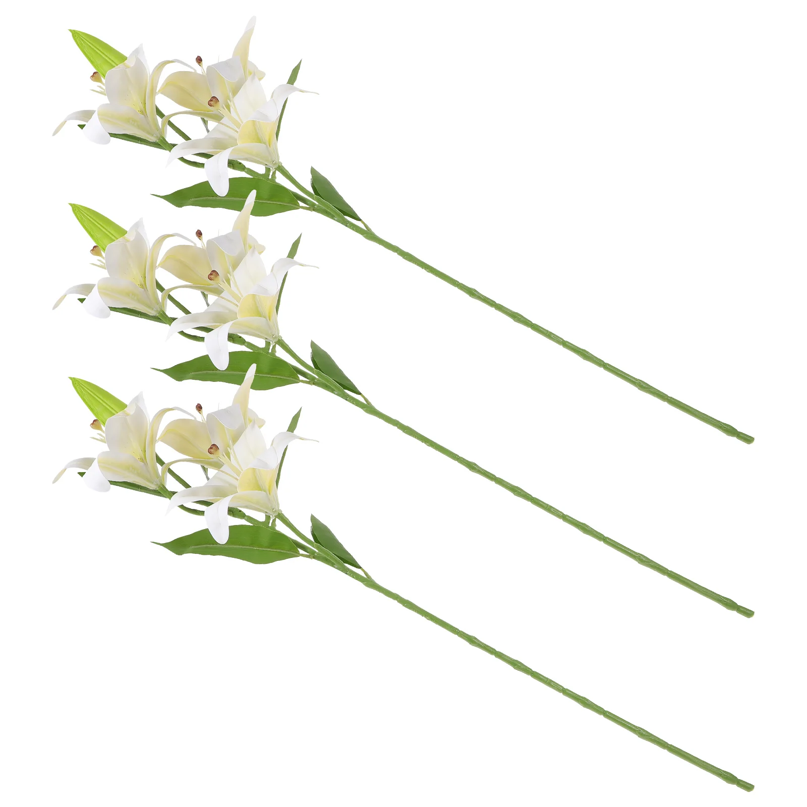 3 Pcs White Artificial Lily Flowers Realistic Simulation Bouquet Home Wedding Decor Long Lasting Plastic Cloth Material DIY
3 Pcs White Artificial Lily Flowers Realistic Simulation Bouquet Home Wedding Decor Long Lasting Plastic Cloth Material DIY