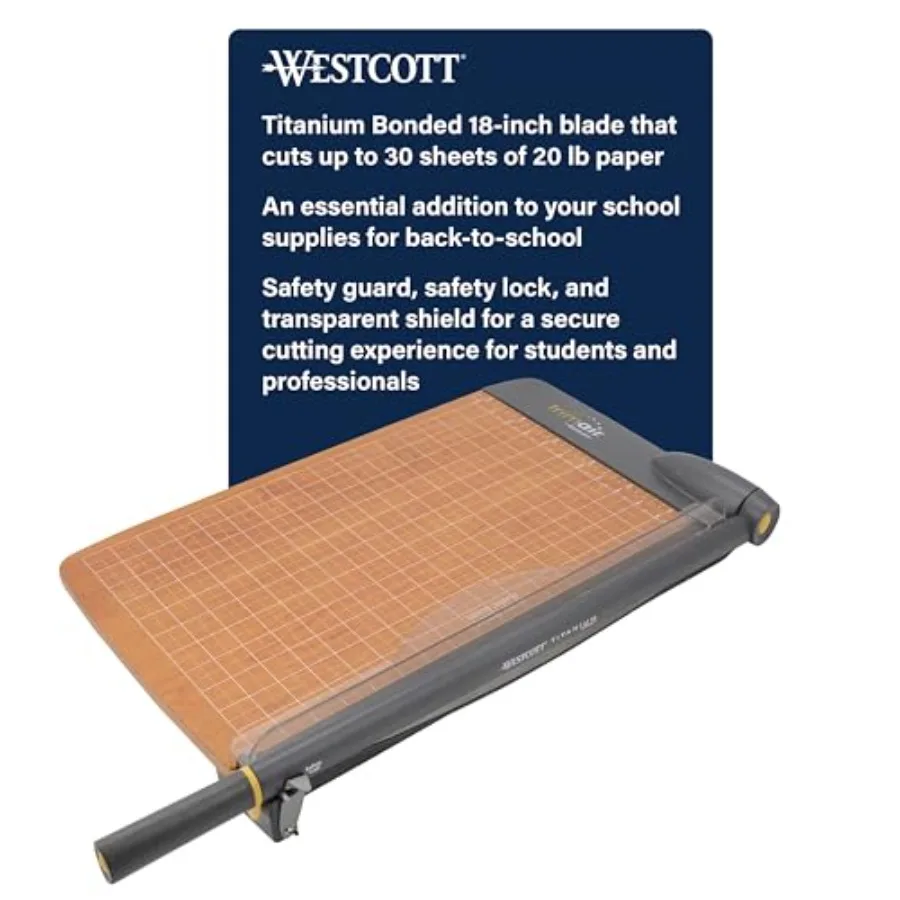 TrimAir Guillotine Paper Cutter for classroom use, titanium-bonded steel blade, black and silver, ultra-sharp durable cutting w
TrimAir Guillotine Paper Cutter for classroom use, titanium-bonded steel blade, black and silver, ultra-sharp durable cutting w