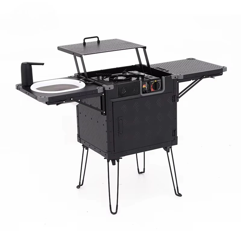 Compact Integrated Kitchen Box, Portable Foldable Outdoor Cooking Station with Water Pump and Stove
Compact Integrated Kitchen Box, Portable Foldable Outdoor Cooking Station with Water Pump and Stove