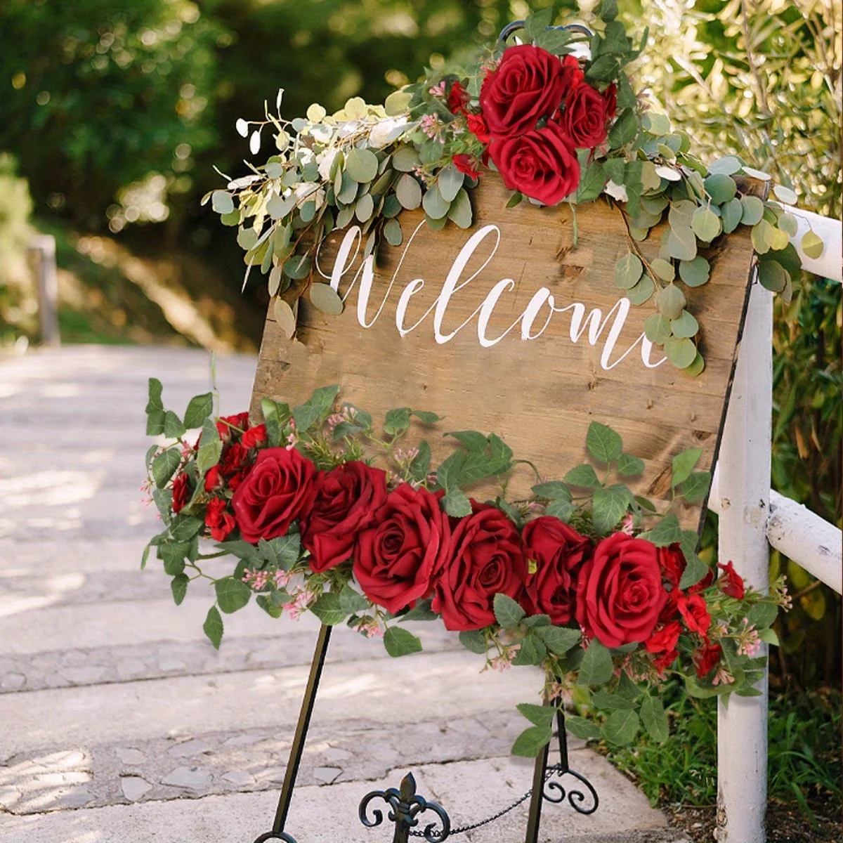 1Pc Artificial Rose Babysbreath Swag, 21.65 Inch Decorative Swag with Rose Babysbreath and Green Leaves for Wedding Arch
1Pc Artificial Rose Babysbreath Swag, 21.65 Inch Decorative Swag with Rose Babysbreath and Green Leaves for Wedding Arch