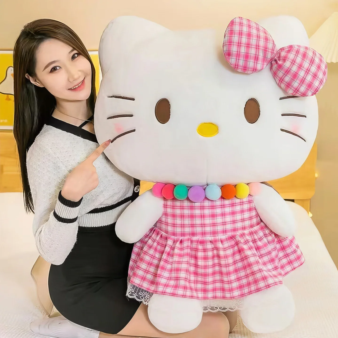 60 см мультфильм Sanrio Hello Kitty плюшевая игрушка милая униформа юбка Kt Cat плюшевые мягкие подушки кукла большой размер креативный подарок ребенку
60 см мультфильм Sanrio Hello Kitty плюшевая игрушка милая униформа юбка Kt Cat плюшевые мягкие подушки кукла большой размер креативный подарок ребенку