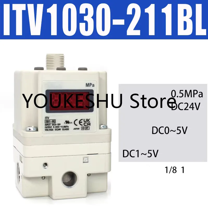 New original electrical proportional valve ITV1030-211BL Equipped with B-bracket and data cable
New original electrical proportional valve ITV1030-211BL Equipped with B-bracket and data cable