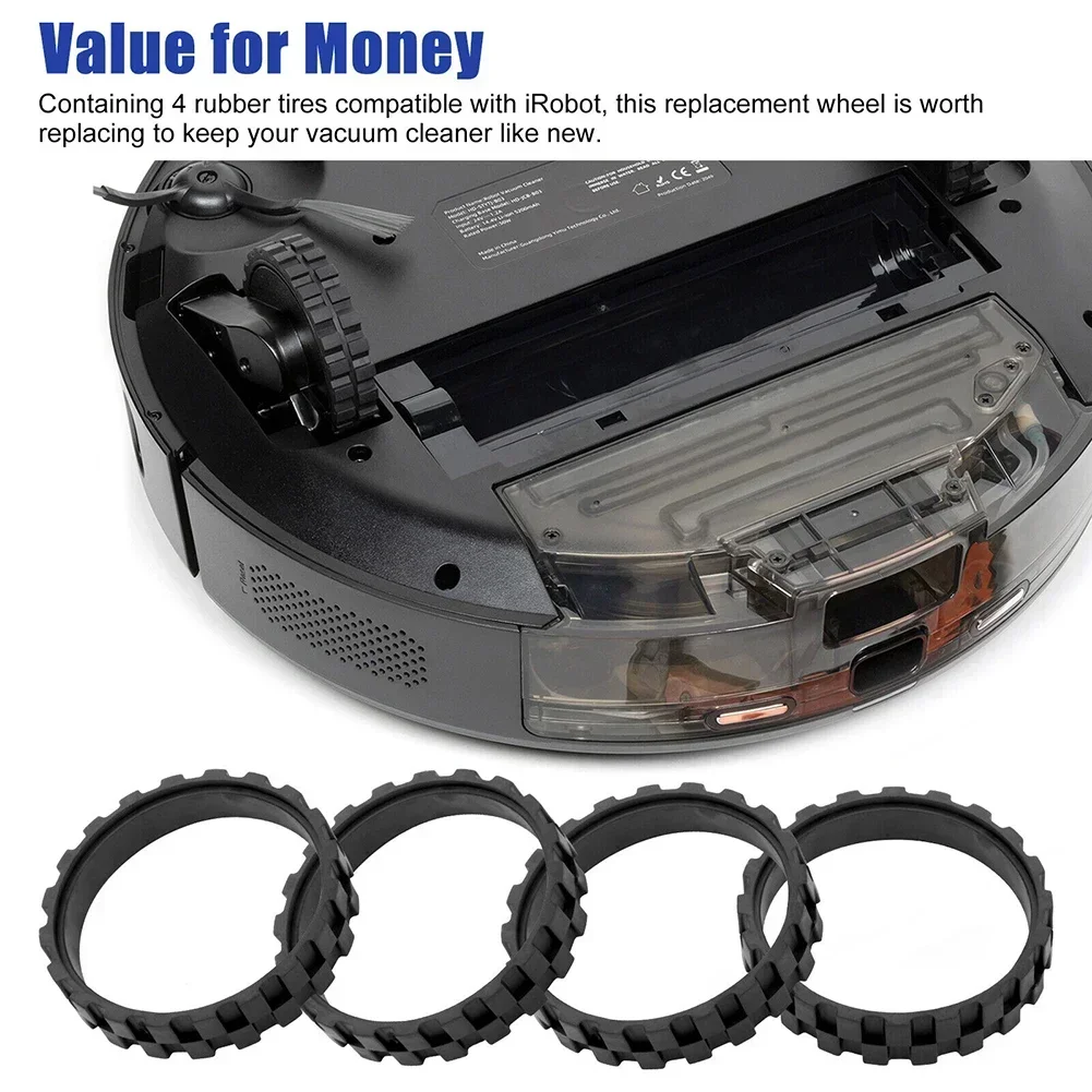 4PCS Robot Tire Rim Vacuum Robot Tires For Wheels Series 5/6/7/8/9/I7 S9+ Anti-Slip Vacuum Cleaner Parts Power Tools Accessories
4PCS Robot Tire Rim Vacuum Robot Tires For Wheels Series 5/6/7/8/9/I7 S9+ Anti-Slip Vacuum Cleaner Parts Power Tools Accessories