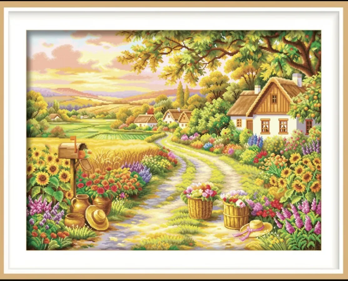 KS ecological threads 14CT 11CT 9CT country road Printed Kit Cross Stitch Embroidery DIY Needlework Crafts 93 Colors
KS ecological threads 14CT 11CT 9CT country road Printed Kit Cross Stitch Embroidery DIY Needlework Crafts 93 Colors