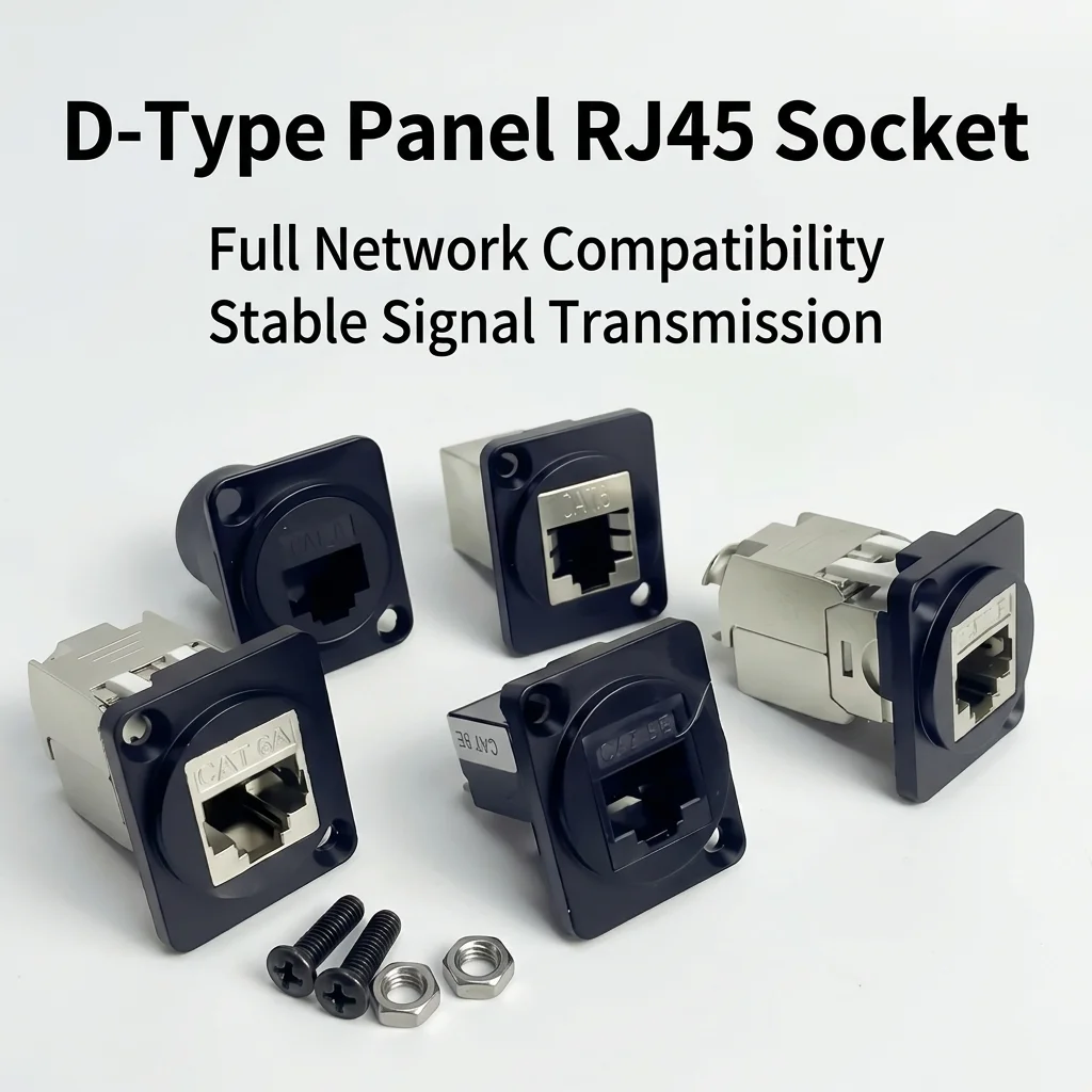 Waterproof D Type RJ45 CAT6 8P8C Socket Connector Panel Mount Extension Ethernet Cable Network Shielded Internet Adapter
Waterproof D Type RJ45 CAT6 8P8C Socket Connector Panel Mount Extension Ethernet Cable Network Shielded Internet Adapter