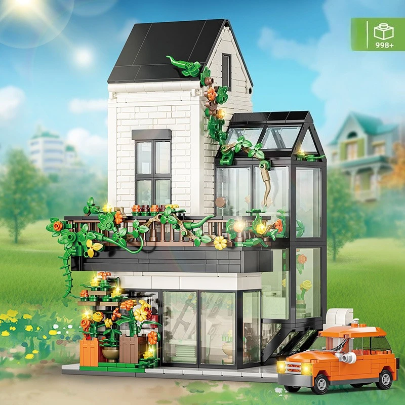 MOC Sunshine цветочный домик с автомобилем, набор строительных блоков, дуплексная вилла, архитектура, игрушка «сделай сам» для детей, подарок на день рождения и праздник
MOC Sunshine цветочный домик с автомобилем, набор строительных блоков, дуплексная вилла, архитектура, игрушка «сделай сам» для детей, подарок на день рождения и праздник