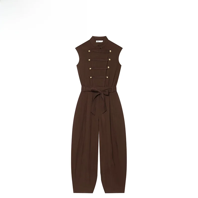 Fashionable Knot Waist Belt Jumpsuit ZR Women's High Waist Long Pants Polyester Fiber All-Match Style Summer New Arrival
Fashionable Knot Waist Belt Jumpsuit ZR Women's High Waist Long Pants Polyester Fiber All-Match Style Summer New Arrival