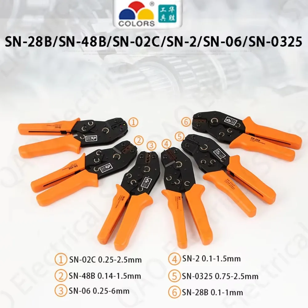 Alicates engaste SN-48B, terminal tipo enchufe, 0,5-2.5 mm2 20-13AWG SN-28B/48B/2 Dupont XH2.54 KF2510 SM 2,54 3,96 TAB 2,8/4,
Alicates engaste SN-48B, terminal tipo enchufe, 0,5-2.5 mm2 20-13AWG SN-28B/48B/2 Dupont XH2.54 KF2510 SM 2,54 3,96 TAB 2,8/4,