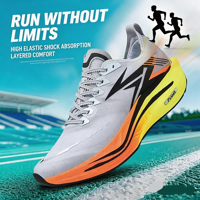 Кроссовки для бега, специализированные для марафона, мужские и женские, дышащие, легкие, с карбоновой пластиной, удобные, спортивные, нескользящие.
Кроссовки для бега, специализированные для марафона, мужские и женские, дышащие, легкие, с карбоновой пластиной, удобные, спортивные, нескользящие.