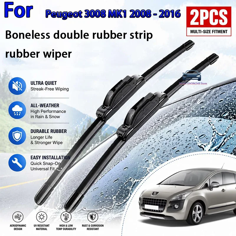 Front Wiper Blades Set For Peugeot 3008 MK1 2008 - 2016 Windshield Windscreen Window Brushes 30"28" Modification Parts
Front Wiper Blades Set For Peugeot 3008 MK1 2008 - 2016 Windshield Windscreen Window Brushes 30"28" Modification Parts