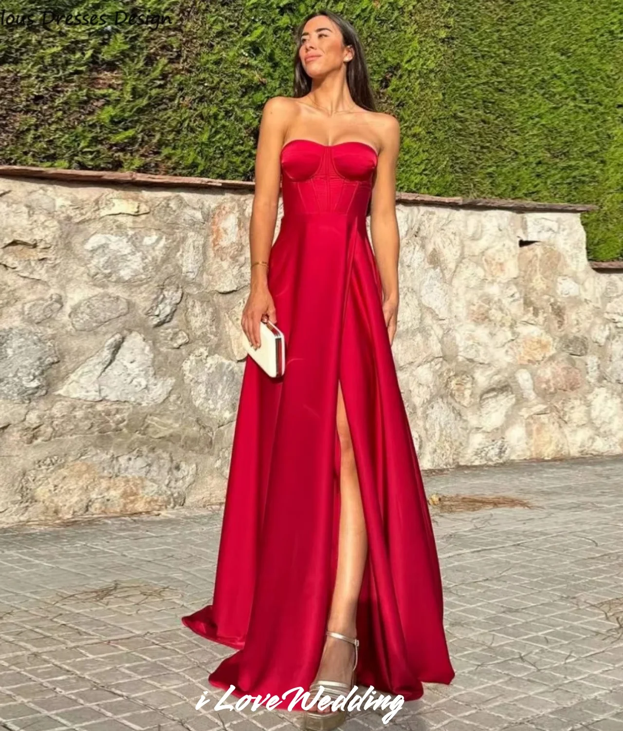 Strapless Sweetheart Neck Women Evening Dress A-Line Satin Long Dress Floor Length Open Back Criss-Cross Prom Dress Customized
Strapless Sweetheart Neck Women Evening Dress A-Line Satin Long Dress Floor Length Open Back Criss-Cross Prom Dress Customized