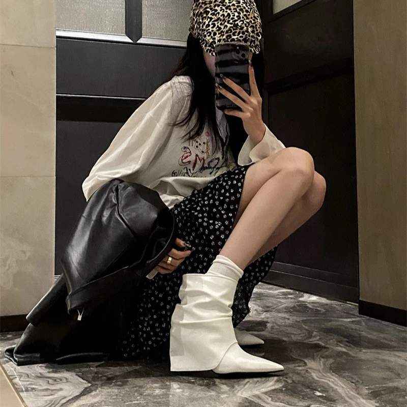 Designer Women's Boots Spring New Pointed Short Boots Fashion Shoes for Women High-heeled Pants Boots Footwear Zapatos De Mujer
Designer Women's Boots Spring New Pointed Short Boots Fashion Shoes for Women High-heeled Pants Boots Footwear Zapatos De Mujer