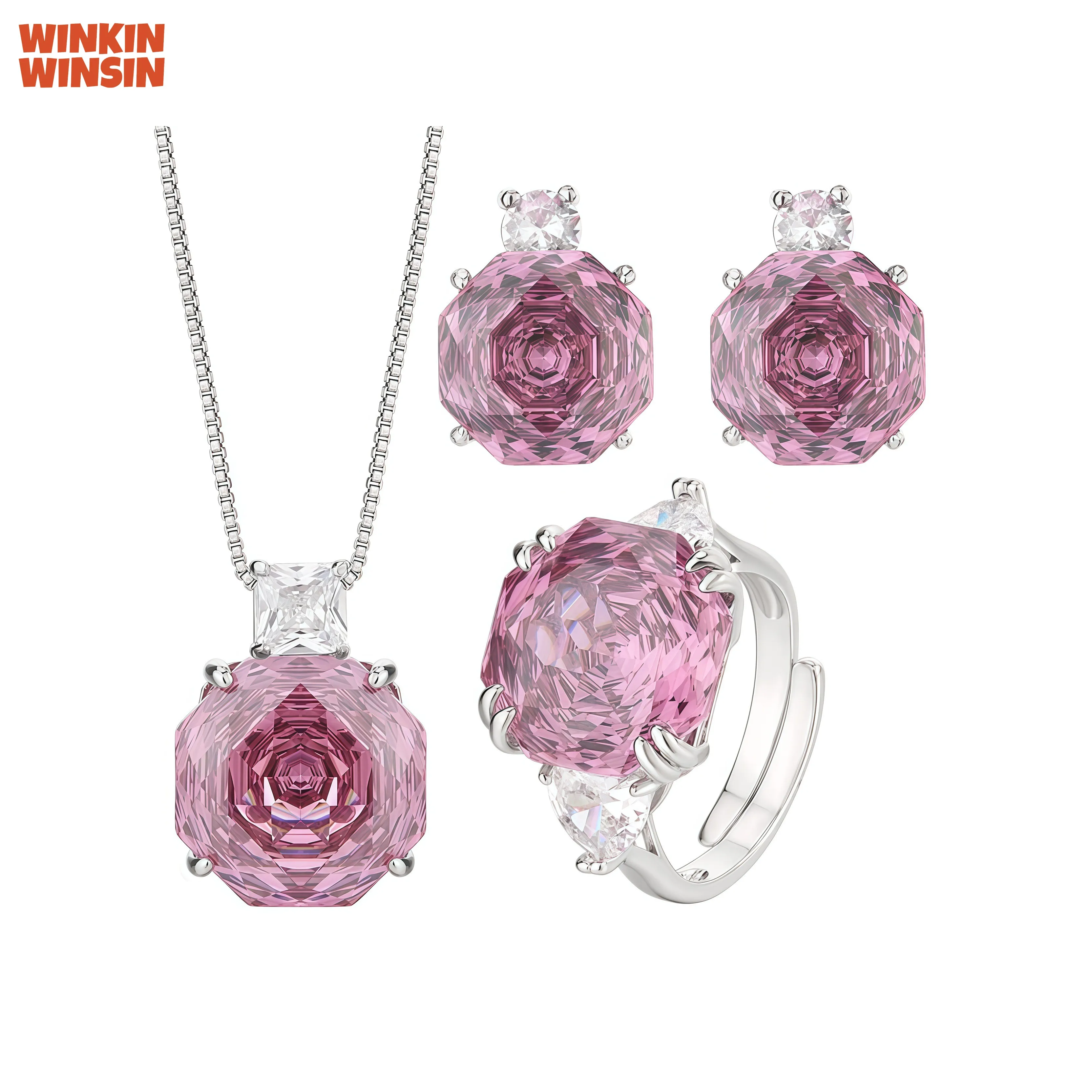 WINKIN WINSIN Brand MCT Copper Jewelry Set Leather Bangles Gemstones Flower Earrrings Rings Pendant Necklaces Fashion Accessory
WINKIN WINSIN Brand MCT Copper Jewelry Set Leather Bangles Gemstones Flower Earrrings Rings Pendant Necklaces Fashion Accessory