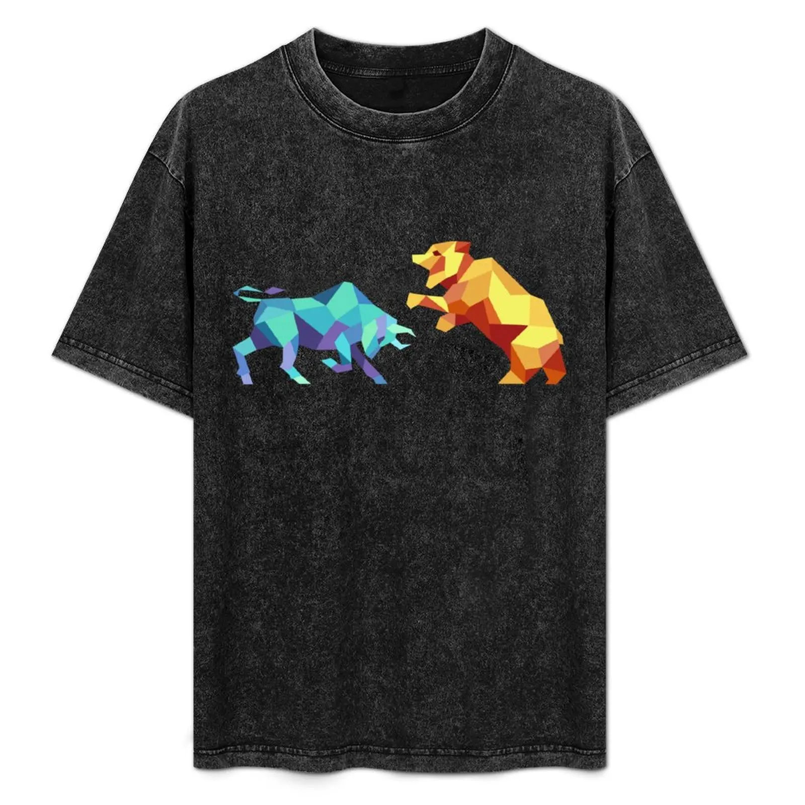 Bull vs Bear T-Shirt sports fans Short sleeve tee shirts men 
Bull vs Bear T-Shirt sports fans Short sleeve tee shirts men