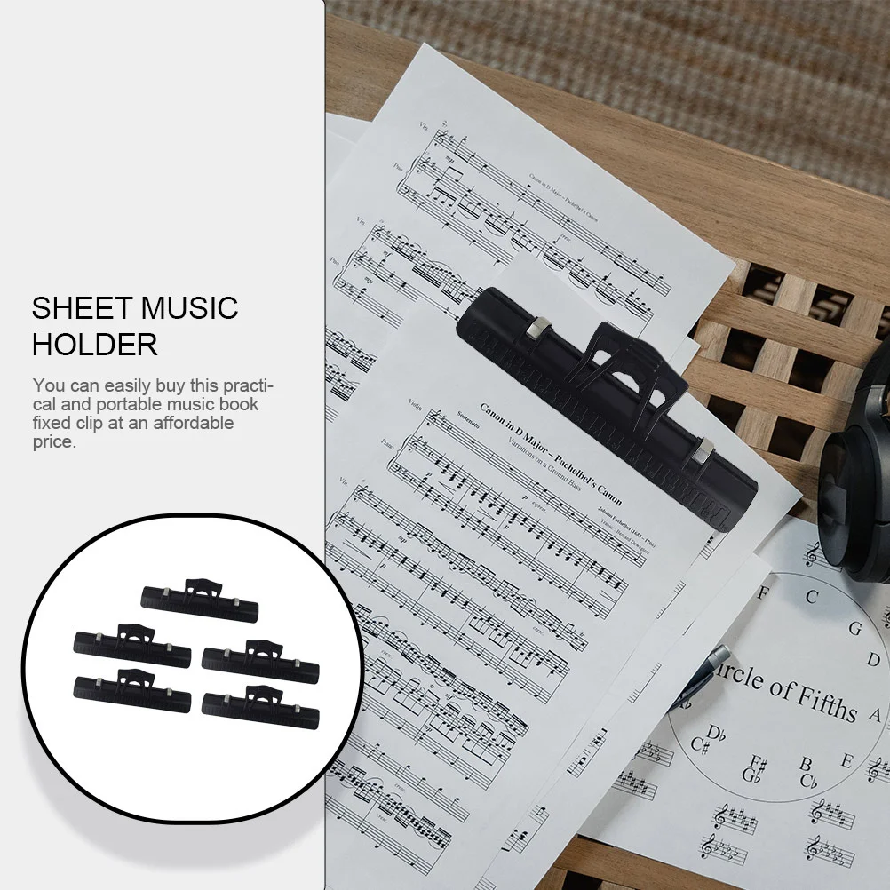 5pcs Music Book Clip Multi-Functional Page Holder For Books Music Scores Manuals Durable Abs Metal Design Portable Page Fixing
5pcs Music Book Clip Multi-Functional Page Holder For Books Music Scores Manuals Durable Abs Metal Design Portable Page Fixing