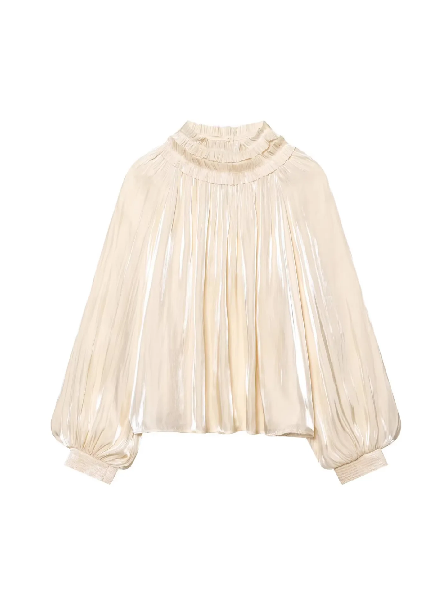 Withered Women's Spring New Collection Stacked Decorative Stand Collar Long Sleeve Bright Silk Texture Shirt
Withered Women's Spring New Collection Stacked Decorative Stand Collar Long Sleeve Bright Silk Texture Shirt