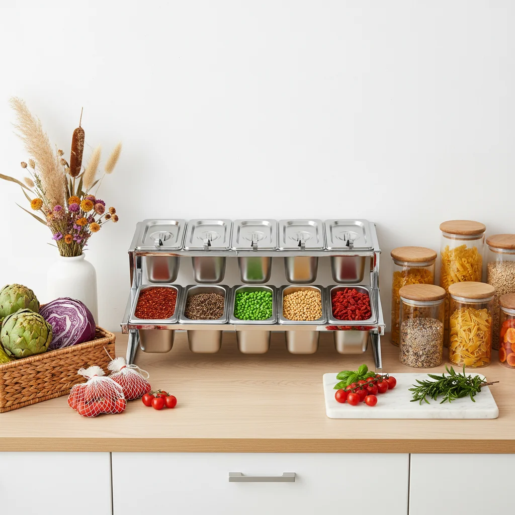 2-Tier Expandable Spice Rack 201 Stainless Steel Organizer Shelf Countertop Inclined Holder for Store Seasonings Spices Sauces
2-Tier Expandable Spice Rack 201 Stainless Steel Organizer Shelf Countertop Inclined Holder for Store Seasonings Spices Sauces