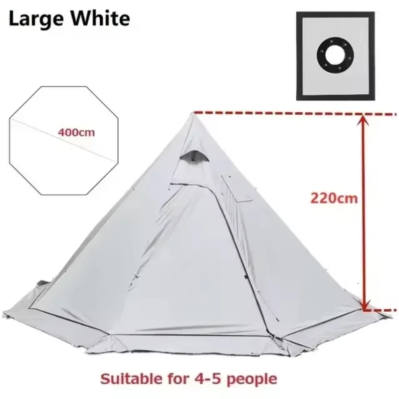 Pyramid Tent With Snow Skirt Ultralight Outdoor Camping Teepee With A Chimney Hole For Cooking Travel Backpacking Tent
Pyramid Tent With Snow Skirt Ultralight Outdoor Camping Teepee With A Chimney Hole For Cooking Travel Backpacking Tent