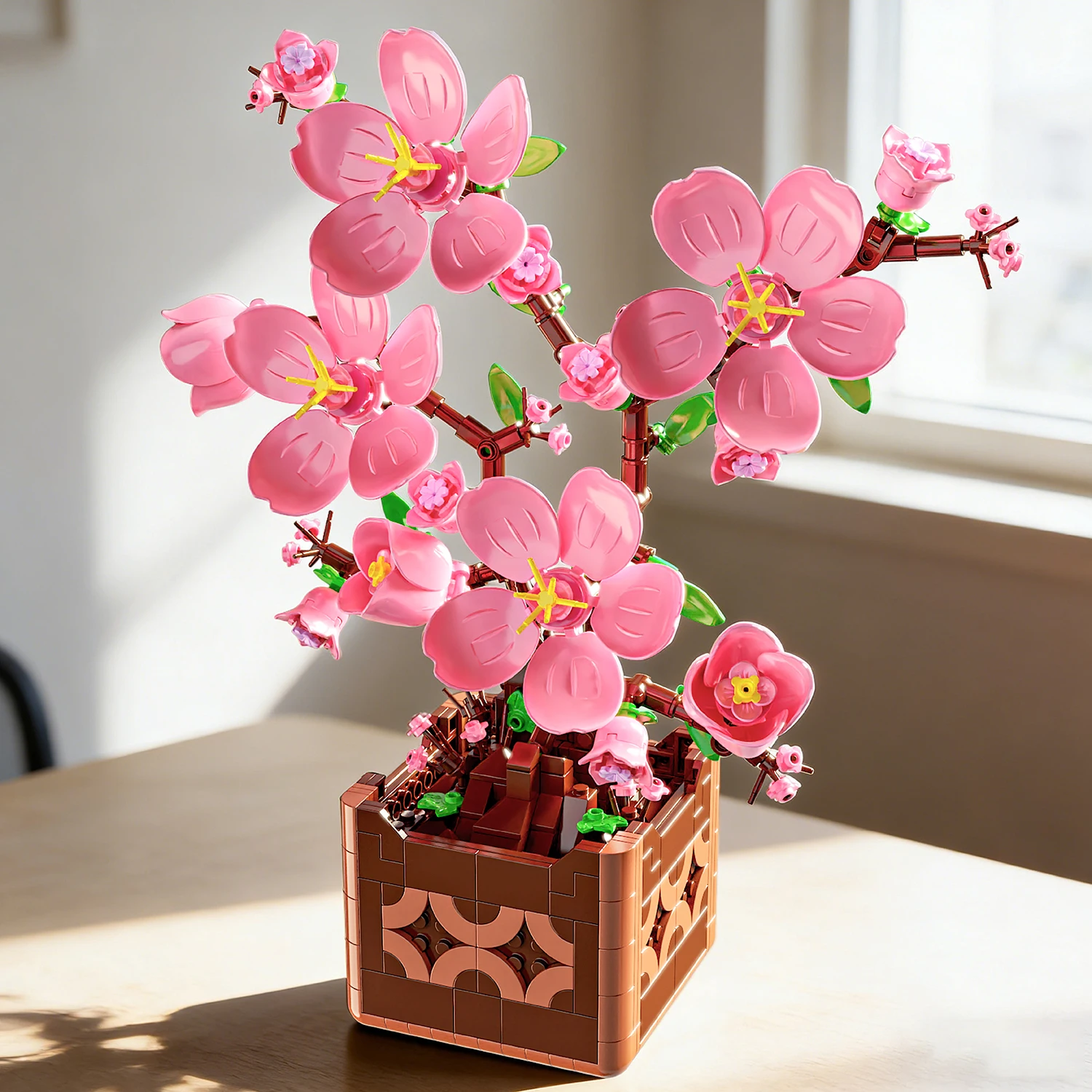 Pink Peach Blossom Potted Plant Building Block Flower Model Puzzle Toys Sets New Year Christmas Birthday Gifts
Pink Peach Blossom Potted Plant Building Block Flower Model Puzzle Toys Sets New Year Christmas Birthday Gifts
