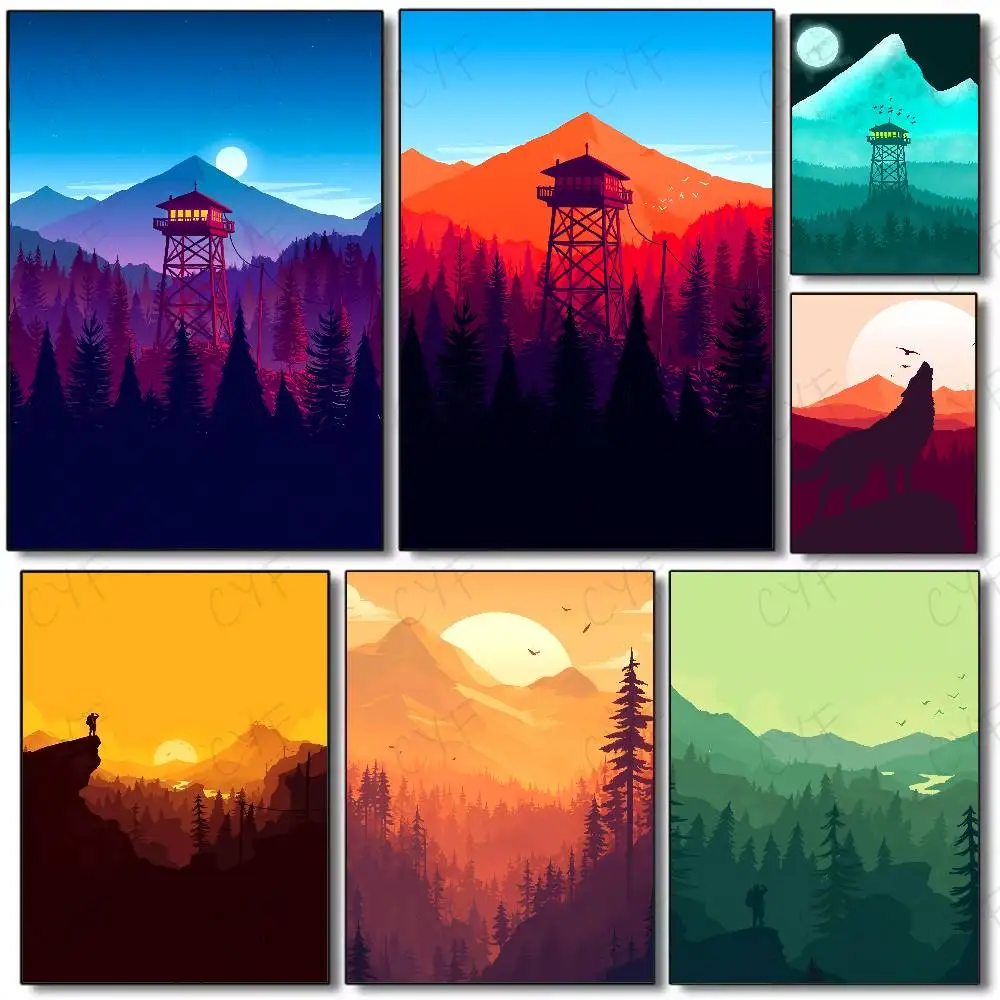 F-Firewatch Game Beautiful Scenery Poster Waterproof Vintage Movie Posters High Quality Wall Art Print For Room Decor Gift
F-Firewatch Game Beautiful Scenery Poster Waterproof Vintage Movie Posters High Quality Wall Art Print For Room Decor Gift